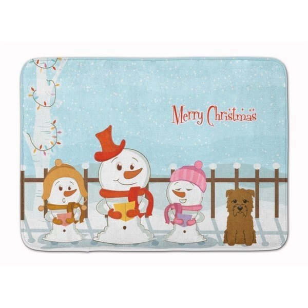 Merry Christmas Glen of Imal Tan Machine Washable Memory Foam Mat, Carolines Treasures, Mfr#: BB2391RUG